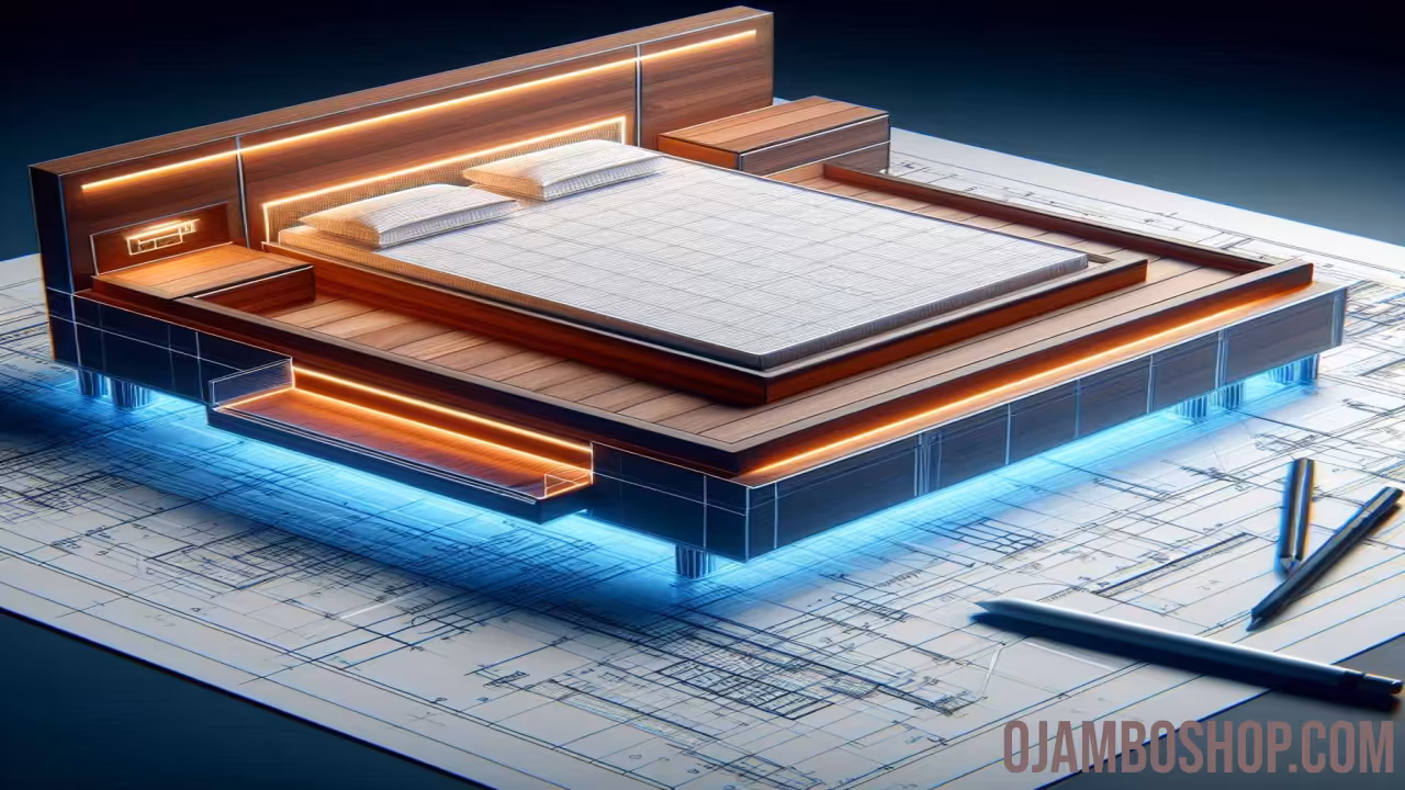 How to Build a Modern Floating Platform Bed with Integrated LED Lighting