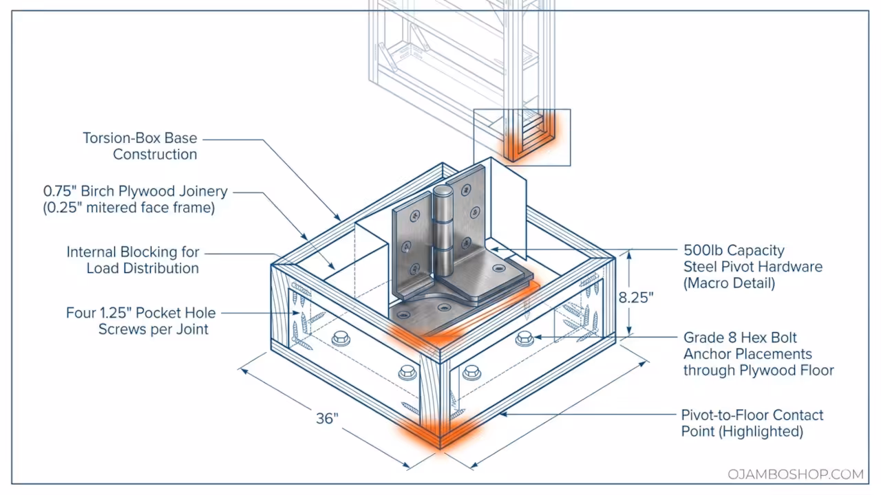 How to Build a Professional Hidden Door Bookcase with a Magnetic Latch System Technical Framing Detail