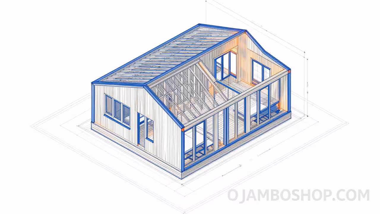 Why This 800 Square Foot 2-Bedroom Barndominium Is the Ultimate Modern DIY Home Build