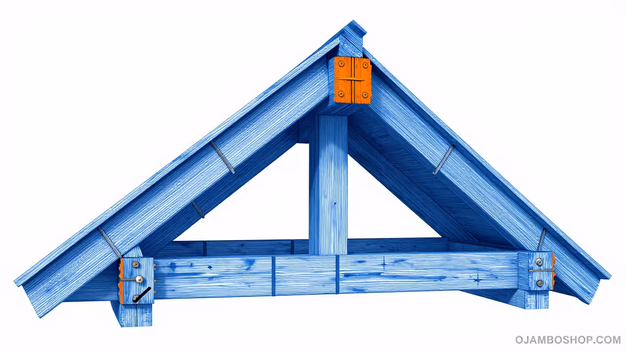 Compact 4x6 Garden Tool Closet (Lean-To Design) Technical Framing Detail