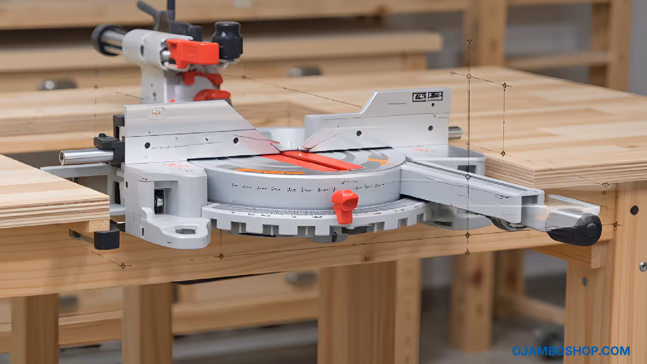 Ultimate Mobile Miter Saw Station with 10 Foot Extension Wings Technical Framing Detail