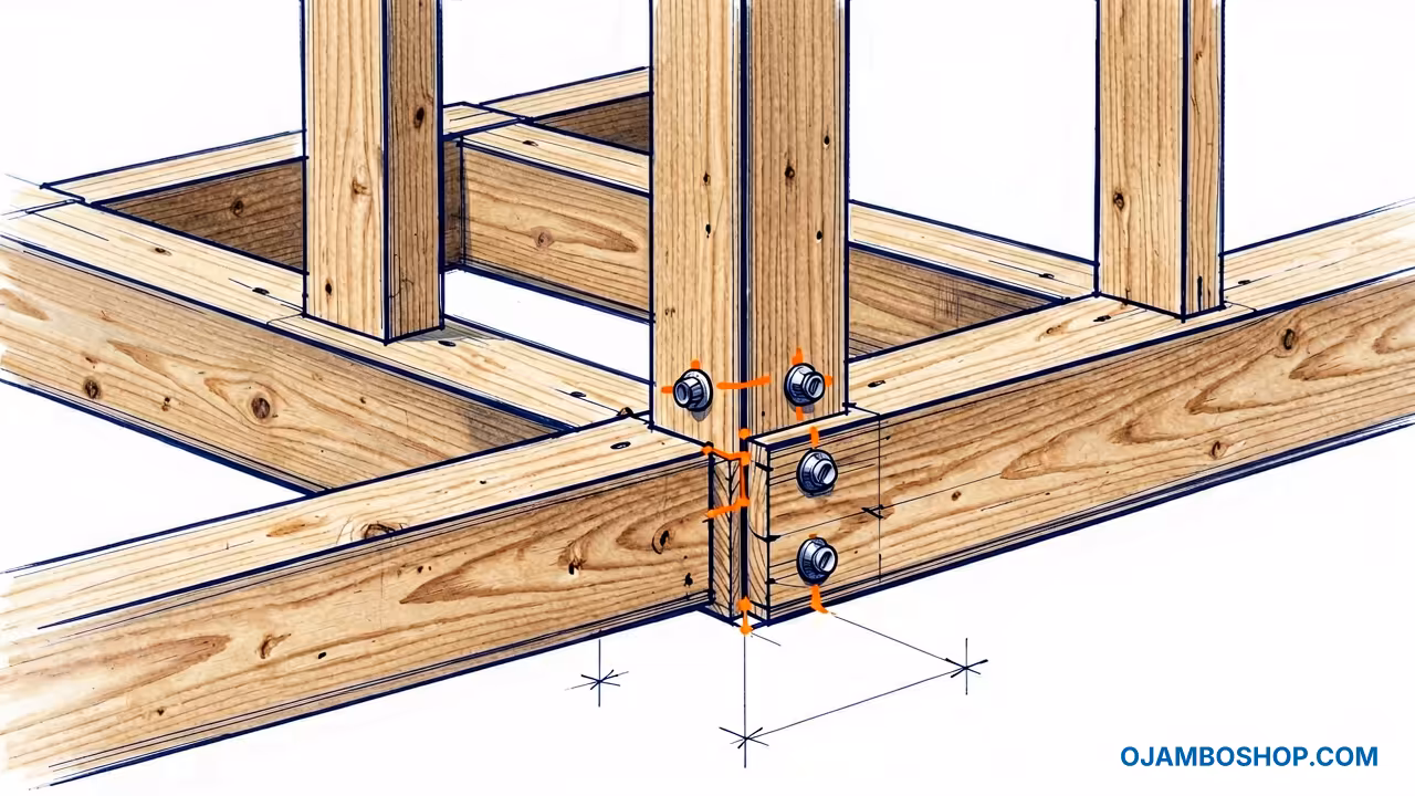 Backyard Duck House Plans with Floating Ramp Technical Framing Detail