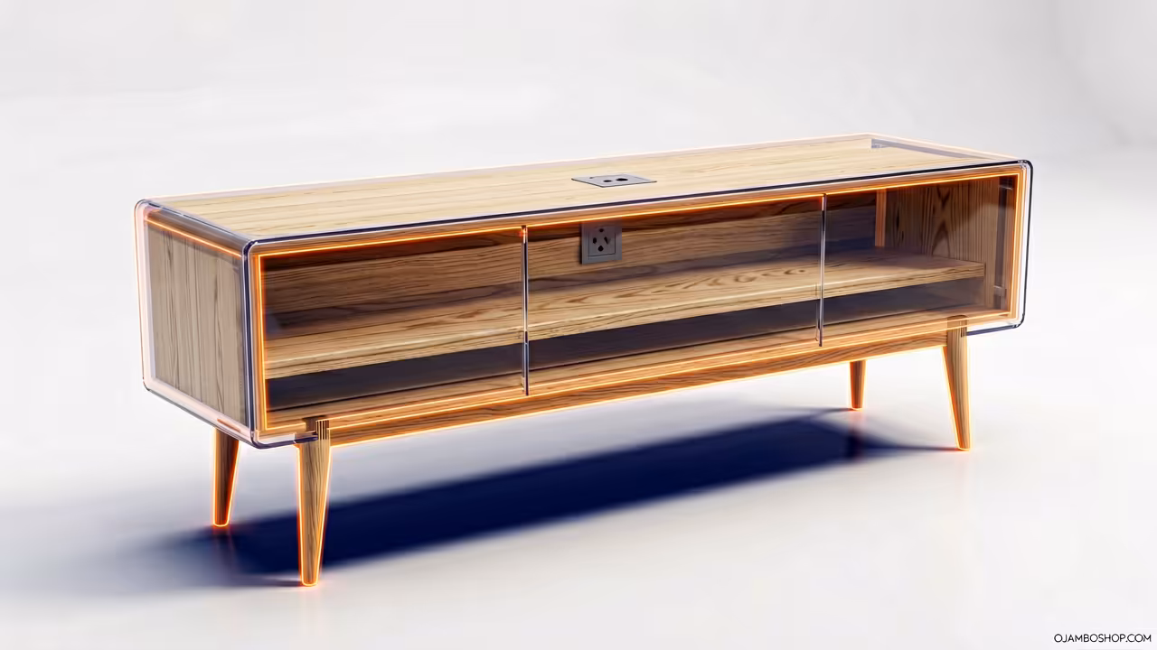 How to Build a Narrow Tapered Sofa Console with Outlets