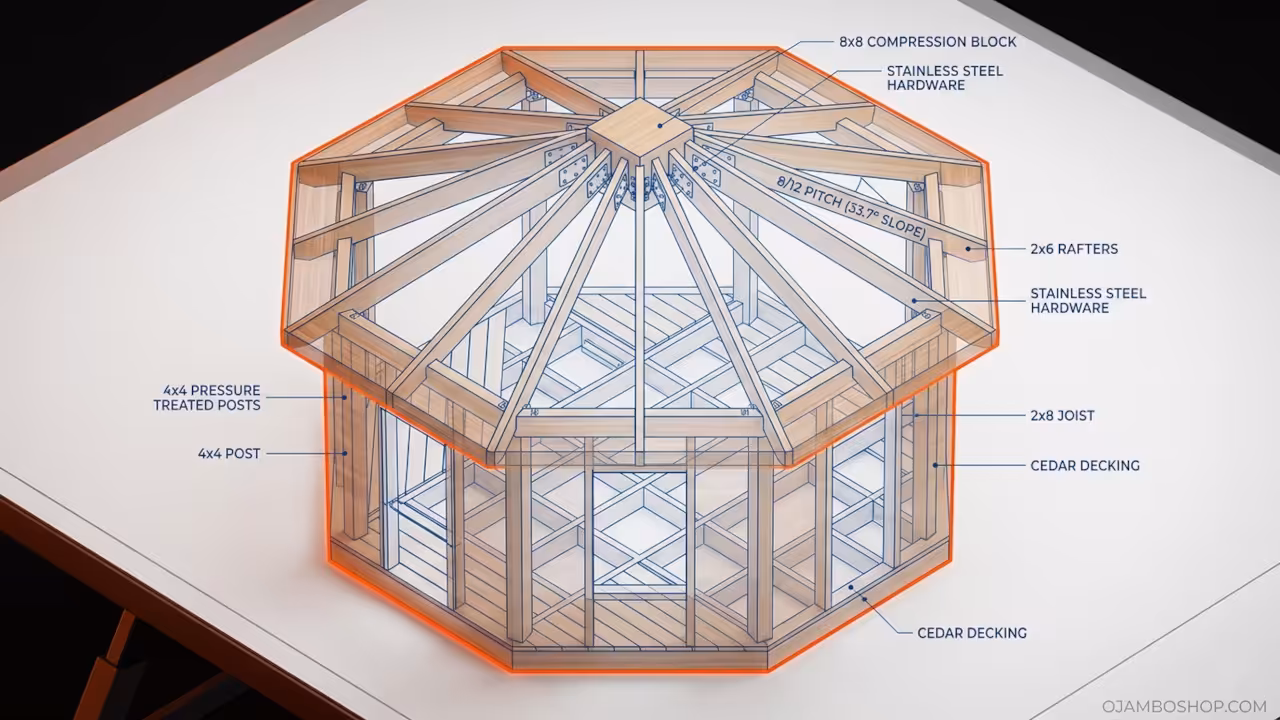 Octagonal Backyard Tea House