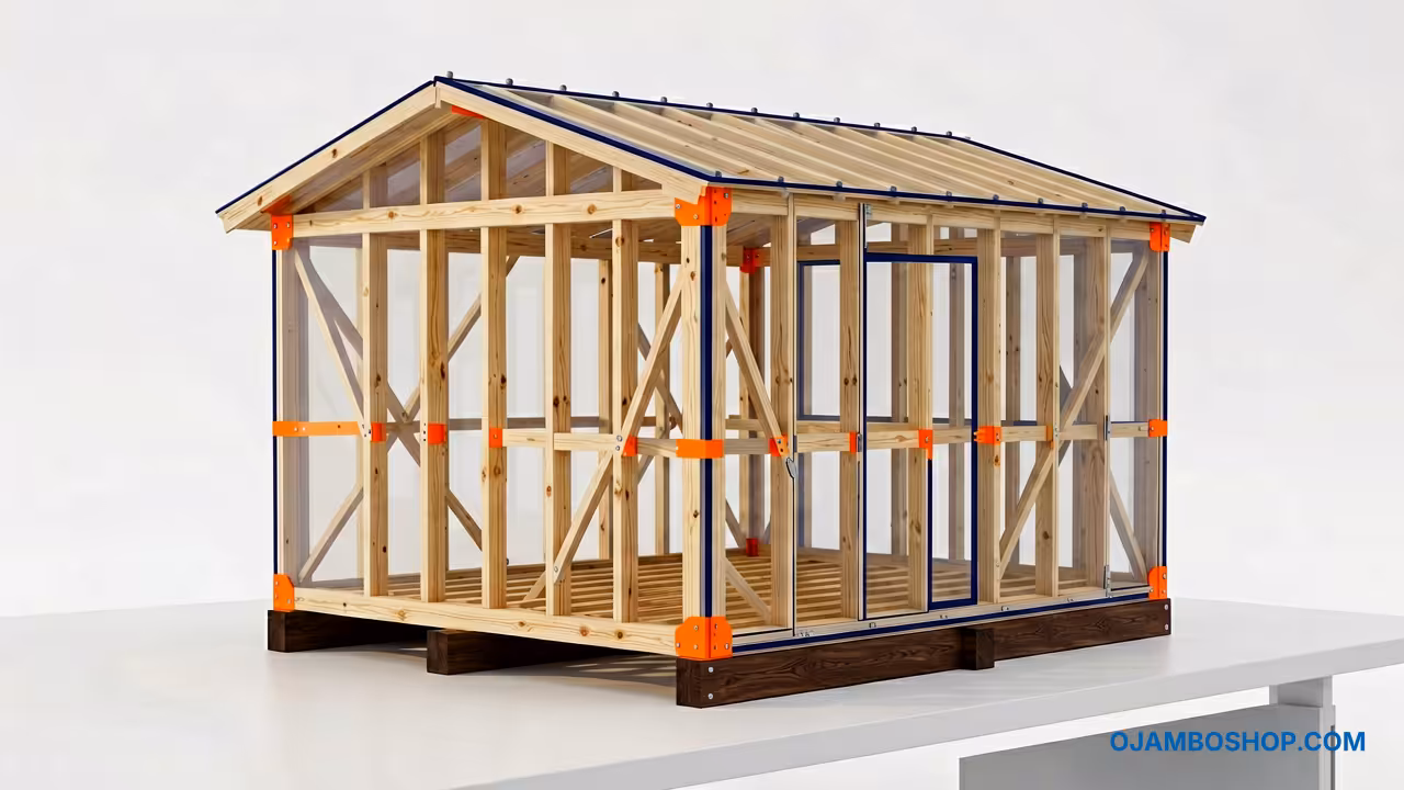 Modern I-Frame Wood Shed Plans 6×12 Simple DIY Backyard Storage Solution