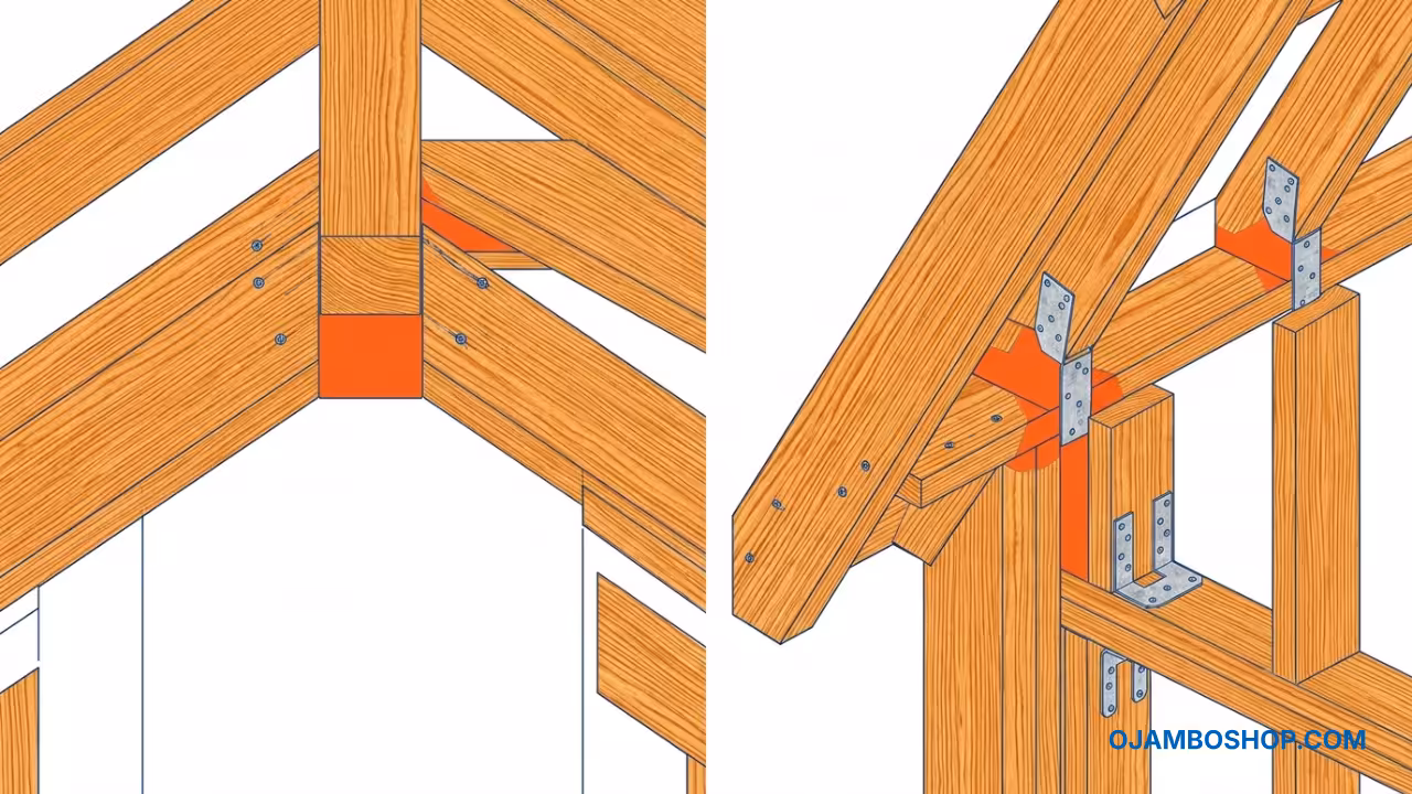 The Modern Homestead 1-Bedroom Barn-Cottage Gambrel Roof Framing Detail