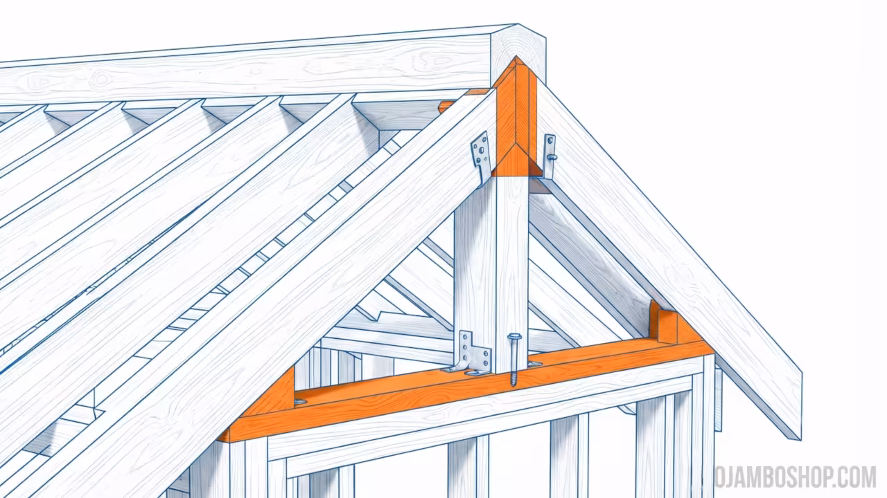Compact Green Oasis Transforming 400 Sq Ft into a Living Studio Technical Framing Detail