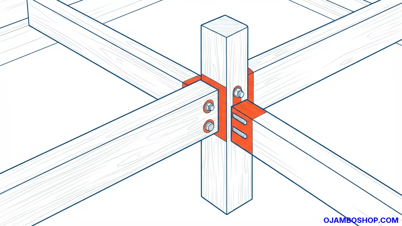 Solid Wood Queen Bed Frame Technical Framing Detail
