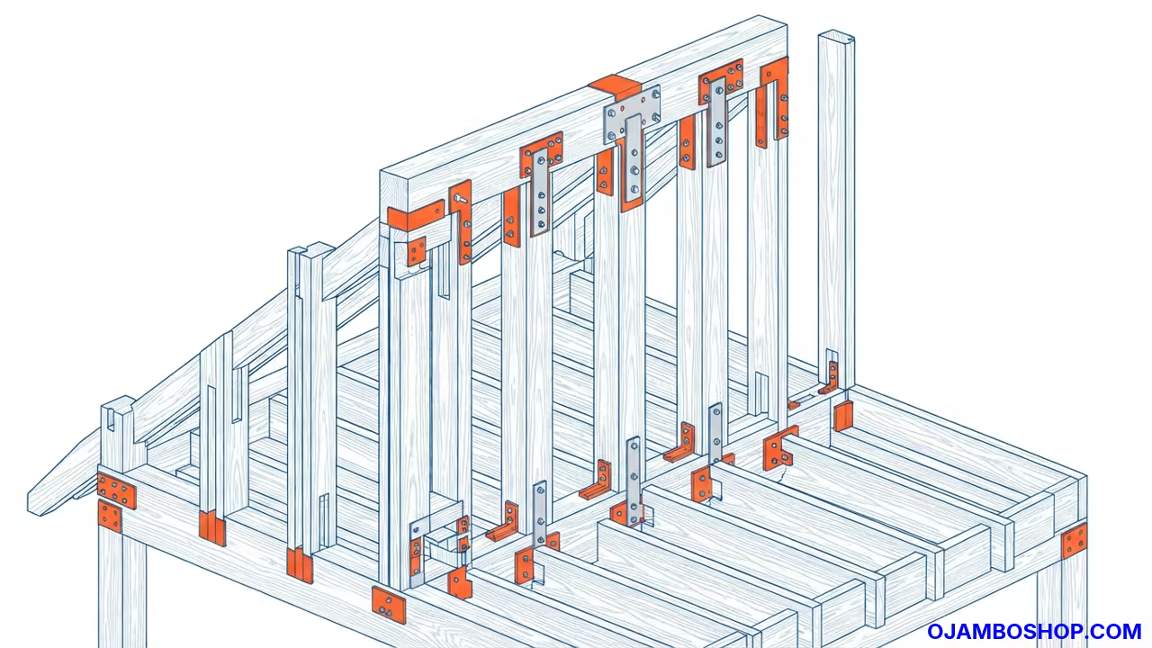 Luxury Tiny Guest House Technical Framing Detail