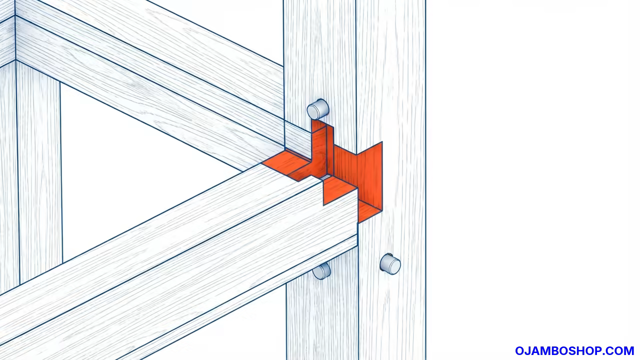 Modern Mailbox And Package Box For Home Security Technical Framing Detail